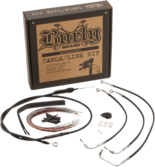 Burly Brand B30-1235 Handlebar Cable/Line Install Kit - Black - sxspowersports
