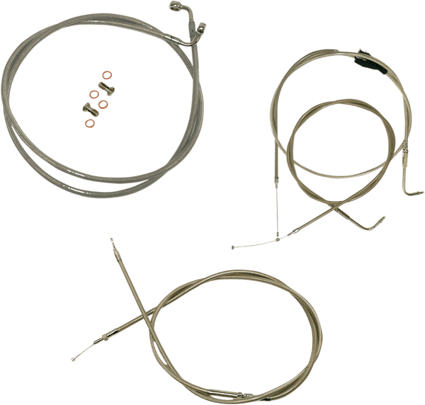LA Choppers LA-8005KT-00 Cable/Brake Line Kit - Stock - Stainless Steel - sxspowersports