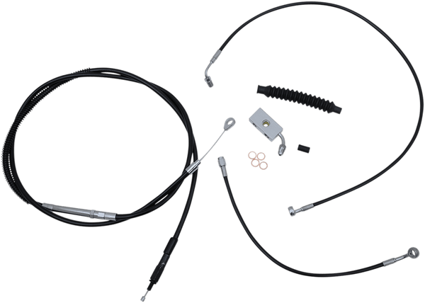 LA Choppers LA-8152KT-13B Cable/Brake Line Kit - 12-14in. Ape Hangers - Black - sxspowersports