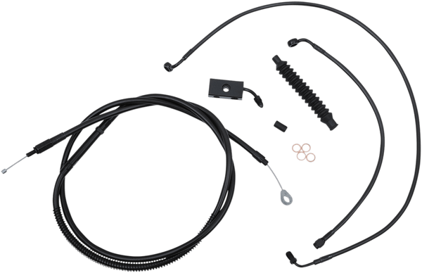 LA Choppers LA-8152KT-13M Cable/Brake Line Kit - 12-14in. Ape Hangers - Midnight - sxspowersports