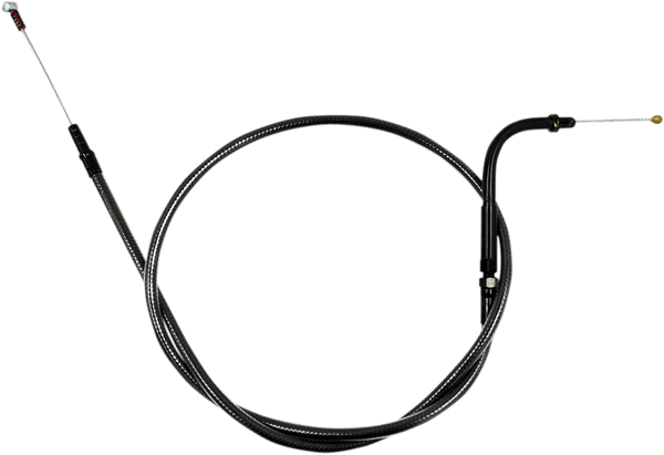 LA Choppers LA-8210ID19M Midnight Braided Idle Cable Kit - 18in.-20in. Ape Hangers - sxspowersports