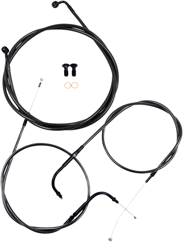 LA Choppers LA-8310KT-13M Cable/Brake Line Kit - 12in.-14in. Ape Hangers - Midnight - sxspowersports