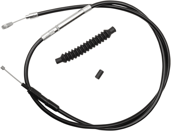LA Choppers LA-8320C13B Black Vinyl-Coated Stainless Steel Clutch Line Kit - 12in.-14in. Ape Hangers - sxspowersports