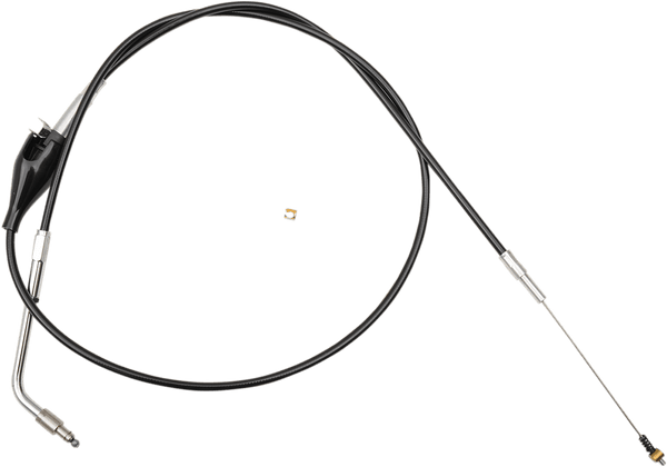 LA Choppers LA-8320ID19B Black Vinyl/Stainless Braided Idle Cable Kit - 18in.-20in. Ape Hangers - sxspowersports