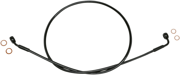 Magnum SBB0601-51 Black Coated XR Stainless Front Brake Line Kit with Black Fittings - 51in. Total Length - sxspowersports