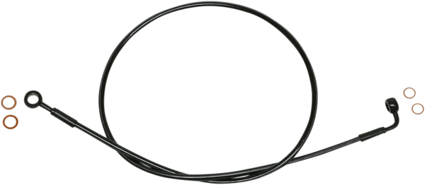 Magnum SBB0604-49 Black Coated XR Stainless Front Brake Line Kit with Black Fittings - 49in. Total Length - sxspowersports