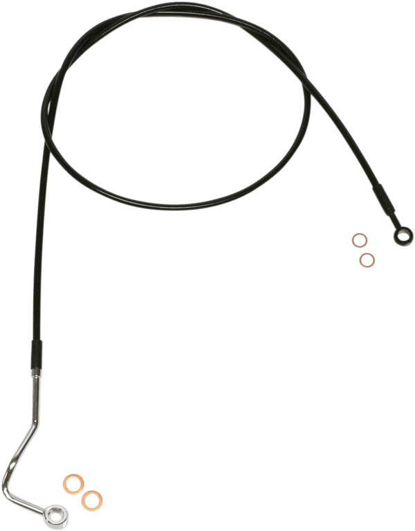 Magnum SBB1402-72 Black Coated XR Stainless Upper Front Brake Line Kit with Black Fittings - 72in. Total Length - sxspowersports