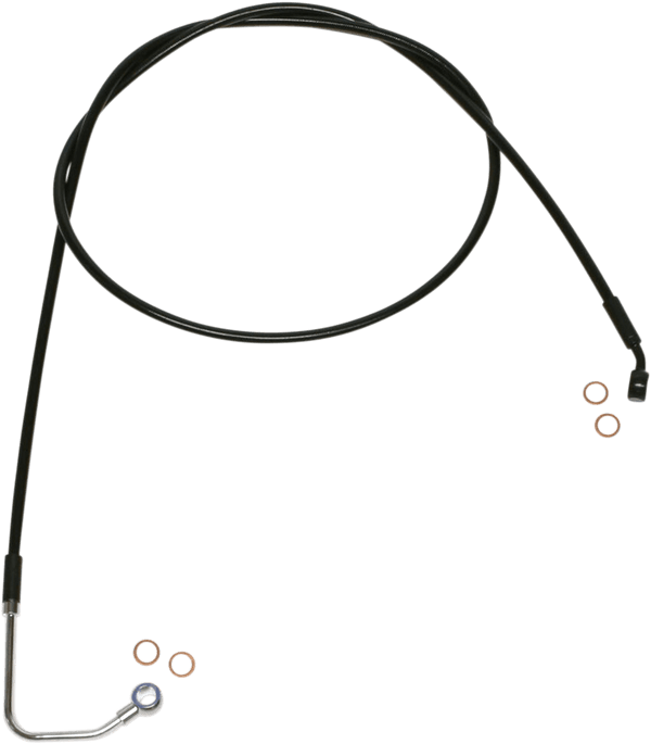 Magnum SBB1404-66 Black Coated XR Stainless Upper Front Brake Line Kit with Black Fittings - 66in. Total Length - sxspowersports