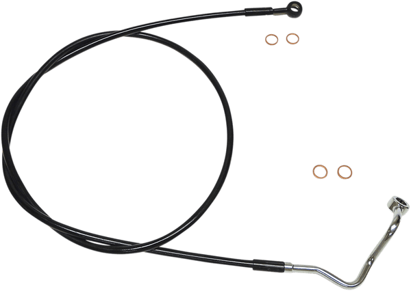 Magnum SBB1415-73 Black Coated XR Stainless Upper Front Brake Line Kit with Black Fittings - 64in. Total Length - sxspowersports