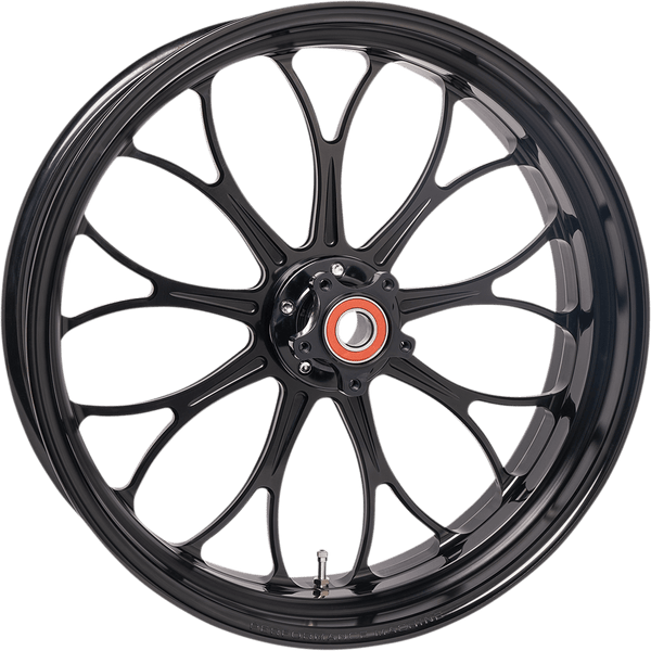 Performance Machine 12707814RRVNAPB One-Piece Aluminum Rear Wheel without ABS - 18in. x 5.5in. - Revolution Black - sxspowersports