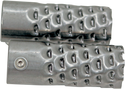 Bassani Manufacturing 1SD2FB Radial Sweepers Exhaust System - Chrome with Black Heat Shield with Holes