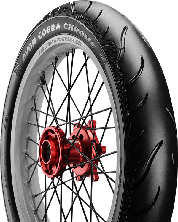 Avon Tyres 4120012 Avon AV91 Cobra Chrome 120/70ZR19 Front Tire 60W