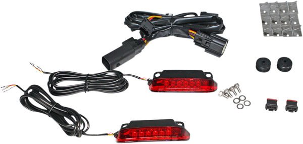 Custom Dynamics CD-LR-10-R LED Saddlebag Rail Light Bars - Red Lens