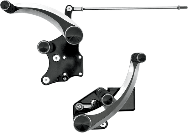 Accutronix FC103-SSC Forward Controls with Master Cylinder - Slotted - Chrome - sxspowersports