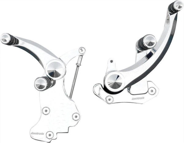 Accutronix FC305-SIC Forward Controls - Diamond, +6in. - Chrome - sxspowersports
