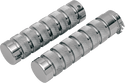 Accutronix GR100-KNC Elite Chrome Billet Grips - Knurled-Notch - sxspowersports