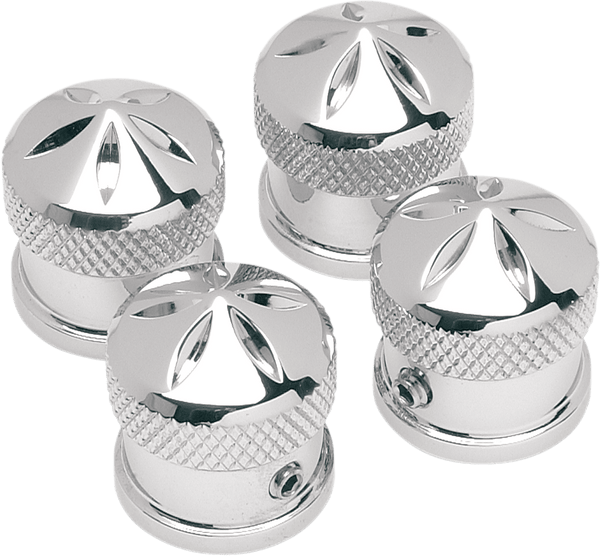 Accutronix HBC001-LC Tribal Headbolt Covers - Chrome - sxspowersports