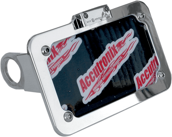 Accutronix LPF106HV-C Side Mount License Plate Assembly - Chrome - sxspowersports