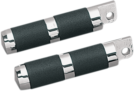 Accutronix RP111-KGC Chrome Footpegs - Knurled - Male Mount - 5-1/4in. - sxspowersports