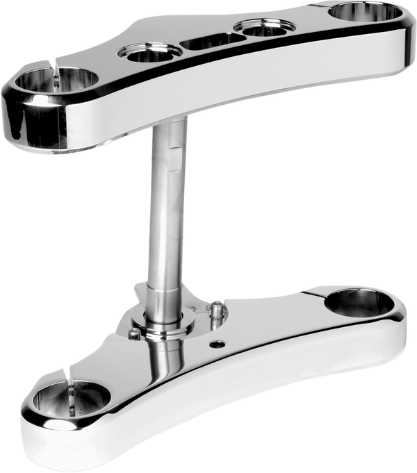 Accutronix TWD549-ESC Elite 49mm Triple Tree - 5 Deg. Rake, Wide Glide - Chrome - sxspowersports