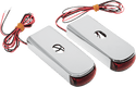 Alloy Art DSL8-3R Fender Strut LED Marker Lights - Raw with Red LED - Red Lens - sxspowersports