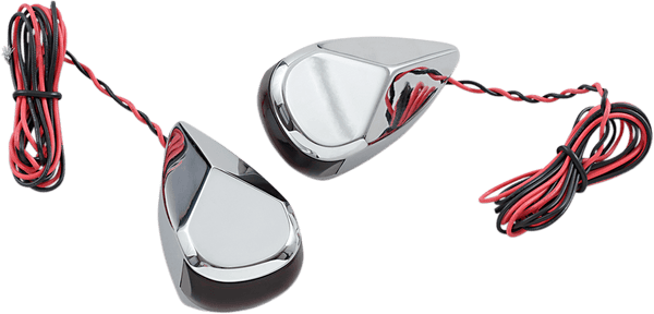 Alloy Art MRL-3C LED Turn Signal - Chrome Red/Red Lens - sxspowersports