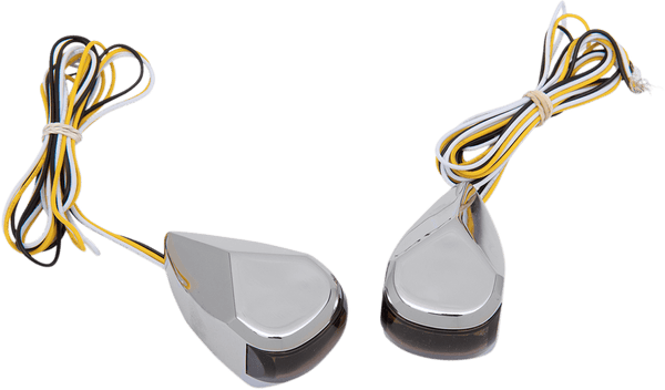 Alloy Art MRL-4C LED Driving Signal Lights - Chrome Smoke - White Lens - sxspowersports