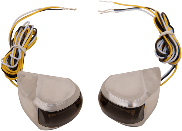 Alloy Art MRL-4C LED Driving Signal Lights - Chrome Smoke - White Lens - sxspowersports