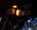 Alloy Art RGFS1-2 LED Front Signal Lights with Smoked lens/Amber LEDs - Black anodized (smooth) - sxspowersports
