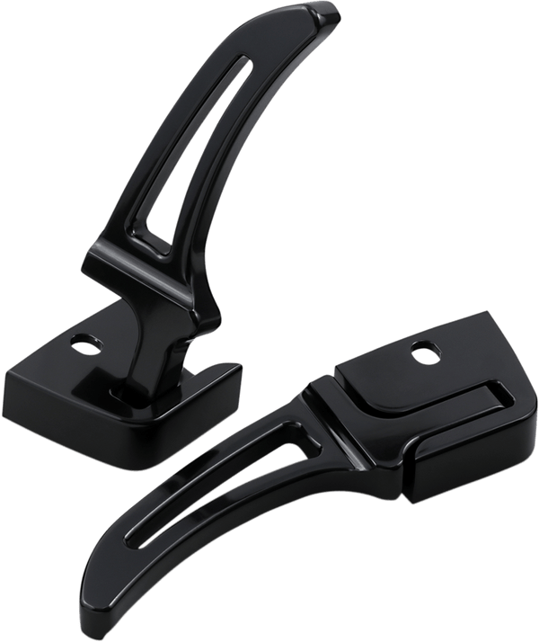 Alloy Art SRP-1B Rear Softail Folding Flush-Mount Footpegs - Black Powder-Coated - sxspowersports