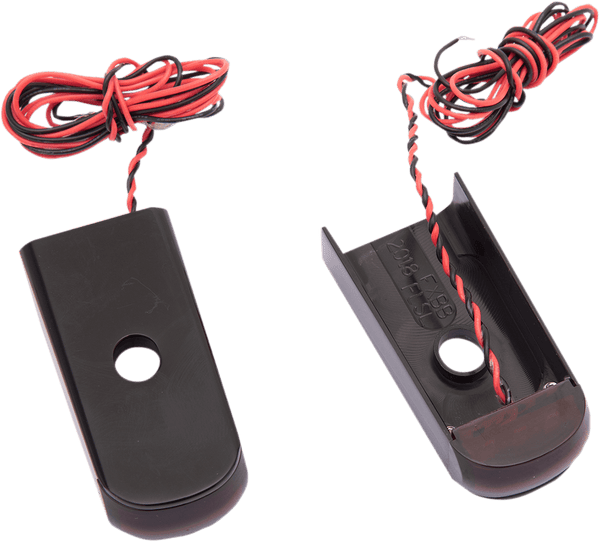 Alloy Art SSL-SB-3B Strut Mount LED Lights - Red Lens - Anodized Black Finish - sxspowersports