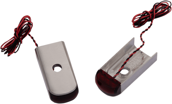 Alloy Art SSL-SB-3R Strut Mount LED Lights - Red Lens - Raw Finish - sxspowersports