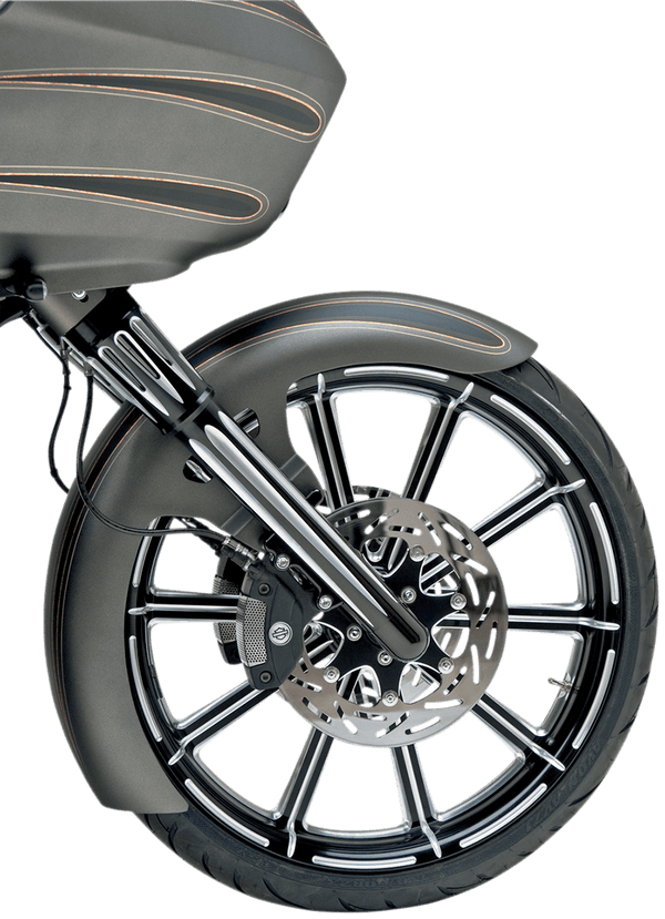 Arlen Ness 06-513 Hot Legs Dual Disc Fork Leg Set - Deep Cut - Black - sxspowersports