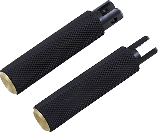 Arlen Ness 07-944 Fusion Driver Footpegs - Knurled - Brass - sxspowersports