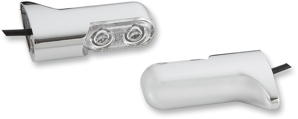 Arlen Ness 12-743 Direct Bolt-On Rear Turn Signals with Power LED - Chrome - Amber LED - sxspowersports