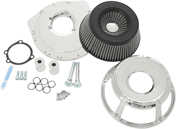 Arlen Ness 18-922 Inverted Series Air Cleaner Kit - Slot Track - Chrome - sxspowersports