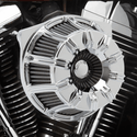 Arlen Ness 18-942 Inverted Series 10-Gauge Air Cleaner Kit - Chrome - sxspowersports
