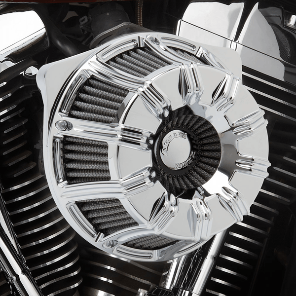 Arlen Ness 18-942 Inverted Series 10-Gauge Air Cleaner Kit - Chrome - sxspowersports
