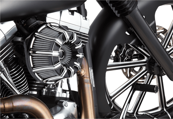 Arlen Ness 18-943 Inverted Series 10-Guage Air Cleaner Kit - Black Anodized - sxspowersports