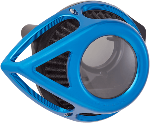 Arlen Ness 18-975 Clear Tear Series Air Cleaner Kit - Blue Anodized - sxspowersports
