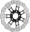 Arlen Ness 33-10301-202 11.8in. Two-Piece Floating Front Brake Rotor - 7 Valve Black - sxspowersports