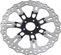 Arlen Ness 33-10301-203 14in. Two-Piece Floating Front Brake Rotor - 7 Valve Black - sxspowersports