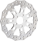 Arlen Ness 33-10302-202 11.8in. Two-Piece Floating Front Brake Rotor - 7 Valve Chrome - sxspowersports