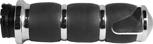 Avon Grips AIR-93-FLY-BOSS Velvet Air Cushion Grips with Throttle Boss - Chrome - sxspowersports