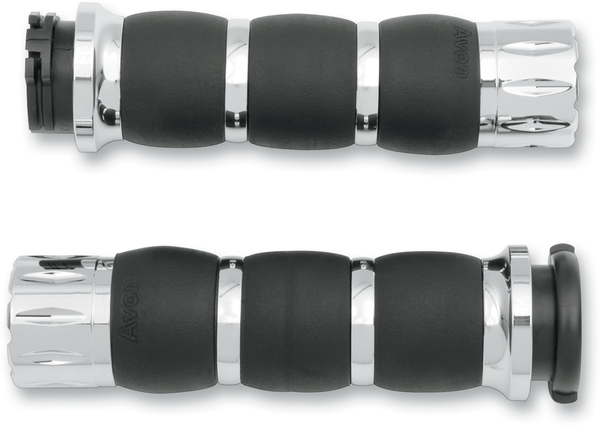 Avon Grips AIR-93-FLY-RIV Rival Velvet Air Grips - Chrome - sxspowersports