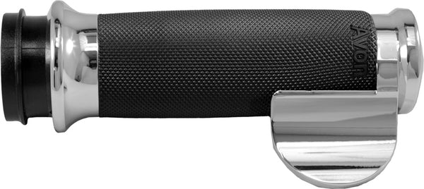 Avon Grips CC-85-CH-BO-FLY Custom Contour Grips with Throttle Boss - Chrome - sxspowersports