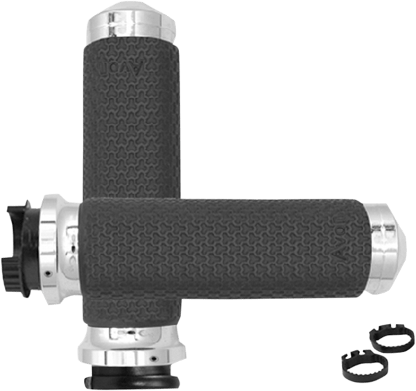 AVON IN-S-MF-63A-CH Avon Memory Foam Grips For Indian Scout Chrome - sxspowersports
