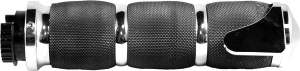 AVON MT-AIR-90-CH-GA Avon Air Cushioned Metric Grips Heated W/Throttle Boss Blk - sxspowersports