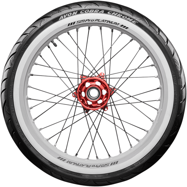 Avon Tyres 2120011 Avon AV91 Cobra Chrome 100/90-19 Whitewall Front Tire 57V - sxspowersports