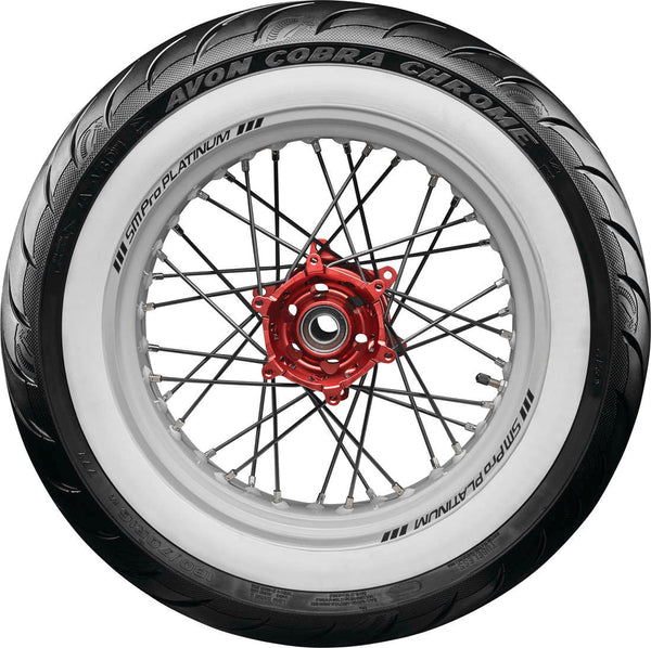 Avon Tyres 2120011 Avon AV91 Cobra Chrome 100/90-19 Whitewall Front Tire 57V - sxspowersports